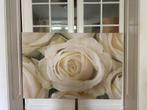 Foto op doek - zacht gele witte rozen, Huis en Inrichting, Woonaccessoires | Schilderijen, Tekeningen en Foto's, Ophalen, Zo goed als nieuw