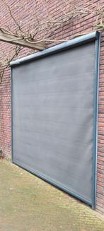 Screen antraciet 254x254cm, elektrisch bedienbaar, Tuin en Terras, Zonneschermen, 150 tot 300 cm, Ophalen, Gebruikt, Elektrisch