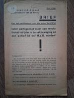 Brief. Van het Partijbestuur aan alle leden der CPH, Boeken, Overige Boeken, Ophalen of Verzenden