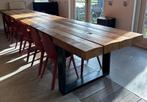 Massief houten balken eetkamer tafel 5m, Huis en Inrichting, Tafels | Eettafels, Ophalen, Eikenhout, 200 cm of meer, 50 tot 100 cm