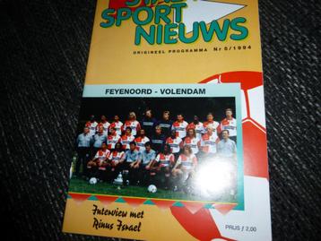 Feyenoord-Volendam uit en thuis beschikbaar voor biedingen