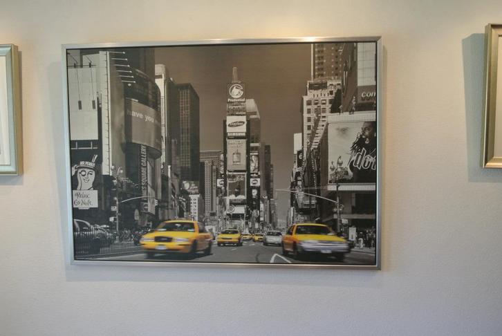 New York Times Square uit 2004 met vele taxi’s, Antiek en Kunst, Kunst | Tekeningen en Foto's, Ophalen