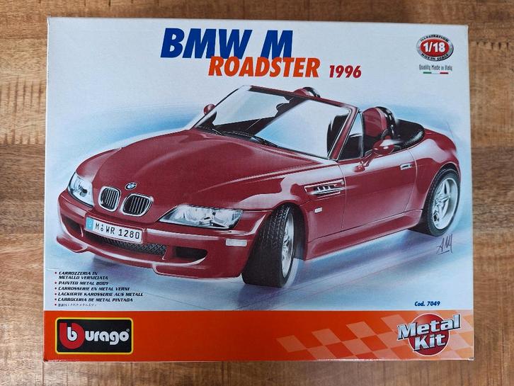 Bburago BMW M Roadster bouwpakket 1:18 (Metal Kit), Hobby en Vrije tijd, Modelauto's | 1:18, Zo goed als nieuw, Auto, Bburago