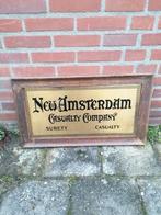 Origineel koperen gevelbord New Amsterdam Casualty Company, Ophalen of Verzenden