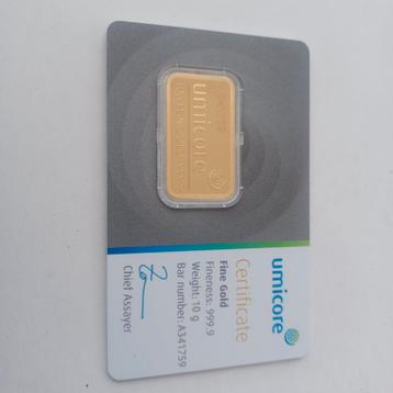 10 gram goudbaar Umicore  beschikbaar voor biedingen