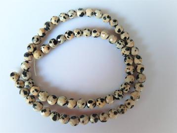 Dalmatier jaspis kraal facet rond circa 6-8 en 10 mm beschikbaar voor biedingen