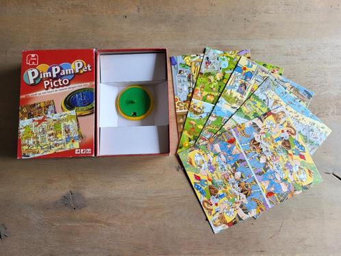 spel Pim pam pet picto, Hobby en Vrije tijd, Gezelschapsspellen | Bordspellen, Zo goed als nieuw, Een of twee spelers, Drie of vier spelers