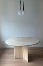 travertin eettafel vintage, Huis en Inrichting, Tafels | Eettafels, Ophalen, Overige materialen, Gebruikt, Rond