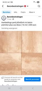 Partij tegels 60x60 beton 4 cm - 16 m2 zelf halen alkmaar, Doe-het-zelf en Verbouw, Tegels, Gebruikt, 60 cm of meer, Ophalen of Verzenden