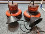 2x Herda Fat Lava Hanglampen - Oranje Aardewerk, Ophalen of Verzenden