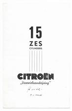 Citroen Traction Avant Six Zes folder, Verzenden, Zo goed als nieuw, Citroën