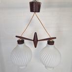 Unieke Deens design hanglamp, Huis en Inrichting, Lampen | Hanglampen, Ophalen of Verzenden, Zo goed als nieuw, Hout, Minder dan 50 cm
