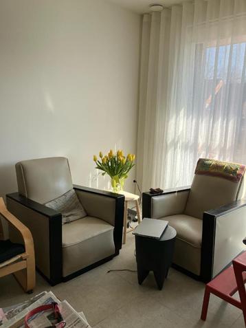 Twee art deco fauteuils / club zetels – vintage beschikbaar voor biedingen