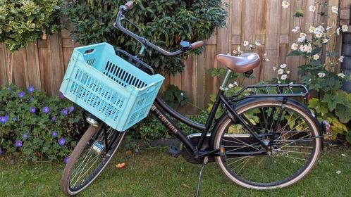 Mooie, mat zwarte Cortina Transporter U4, Fietsen en Brommers, Fietsen | Dames | Omafietsen, Zo goed als nieuw, Handrem, Versnellingen