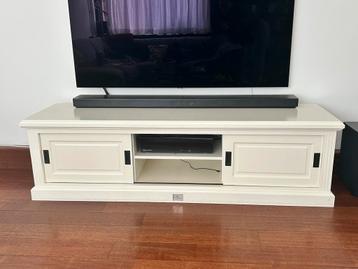 houten landelijk tv meubel wit opknapper beschikbaar voor biedingen