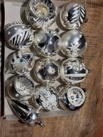 Oude vintage kerstballen glas stille nacht deuk kerstboom, Ophalen of Verzenden