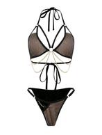 Nieuw bikini badpak met kettingen maat l, Kleding | Dames, Badmode en Zwemkleding, Ophalen of Verzenden, Nieuw, Zwart, Bikini