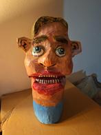 Handgemaakte Buikspreekpop Hoofd - Papier Maché, Ophalen of Verzenden
