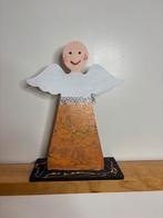 Houten Engel Kerst Waxinelichthouder - Handgemaakt, Ophalen of Verzenden, Gebruikt