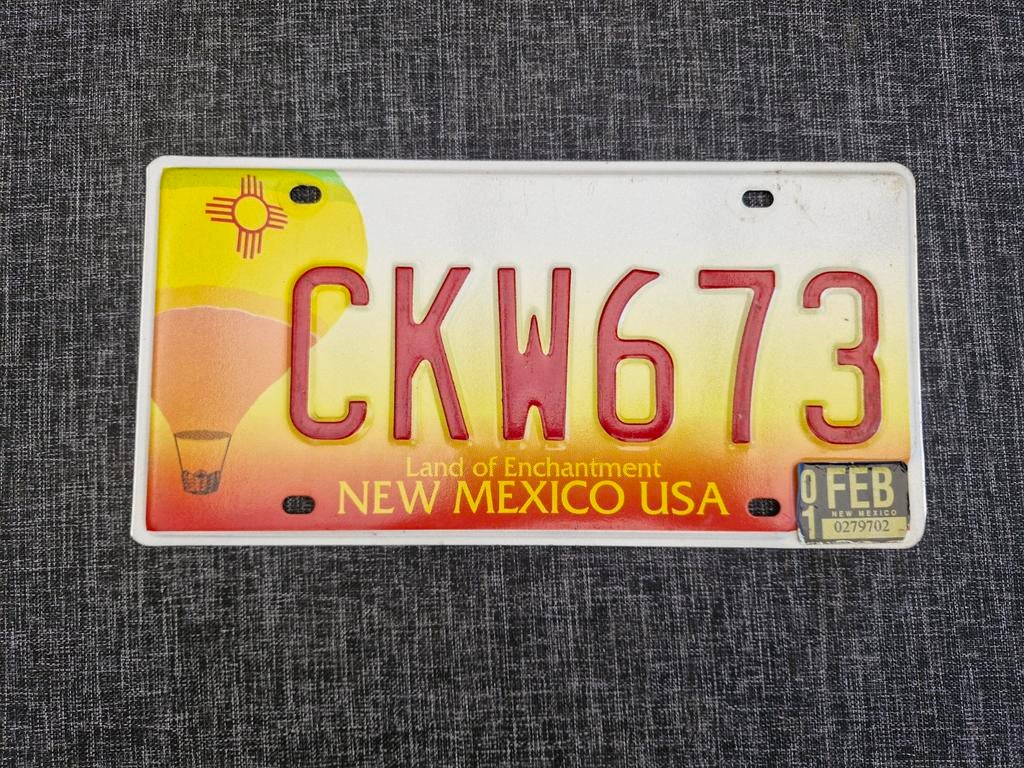 Kentekenplaat New Mexico USA Nummerplaat nummerbord License, Verzamelen, Automerken, Motoren en Formule 1, Gebruikt, Auto's, Verzenden