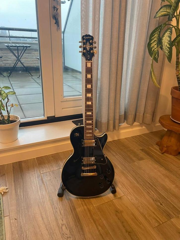 Epiphone Les Paul Custom - Zwart, Muziek en Instrumenten, Snaarinstrumenten | Gitaren | Elektrisch, Gebruikt, Solid body, Epiphone