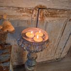 Prachtige oude snoeppot met antieke waxinelichtjes, Ophalen of Verzenden