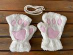 Cosplay vingerloze handschoenen hond / kat wit | verkleden, Ophalen of Verzenden, Nieuw, Jongen of Meisje, Handschoenen