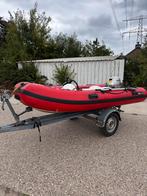 Excellent rib met console 8pk en trailer, Watersport en Boten, Rubberboten, Gebruikt, Benzine, Minder dan 70 pk, Overige materialen
