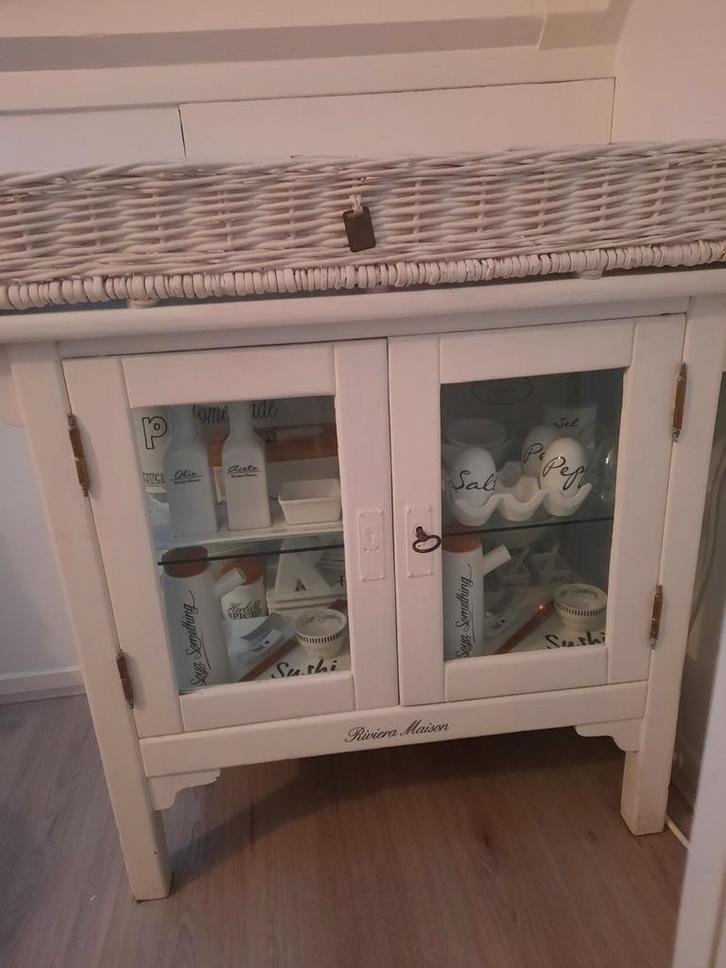 Wit theekastje ZONDER Inhoud, Huis en Inrichting, Kasten | Overige, Zo goed als nieuw, Ophalen