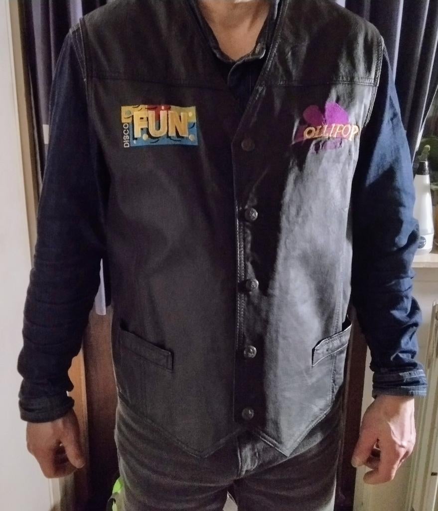 Leren Gilet - Nieuwstaat - Maat M/L, Maat 48/50 (M), Zwart, Nieuw, Ophalen of Verzenden