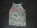 C&A HERE & THERE beige top met roze, groen en wit maat 152, Gebruikt, C&A, Meisje, Ophalen of Verzenden