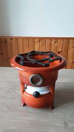 EMAILLE GEVLAMD/TERRACOTTA 1 PITS PETROLEUMSTEL., Antiek en Kunst, Ophalen of Verzenden