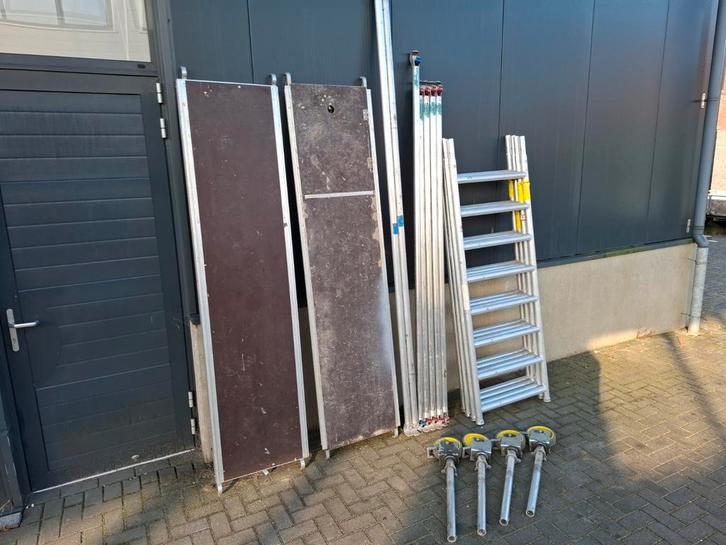 Custers/Little Jumbo rolsteiger 75x250 ,WH 5,3 meter, Doe-het-zelf en Verbouw, Steigers, Zo goed als nieuw, Rolsteiger of Kamersteiger