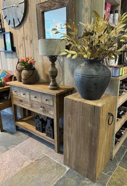 Houten zuil - pilaar met ringen, Huis en Inrichting, Woonaccessoires | Zuilen en Pilaren, Nieuw, Ophalen