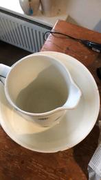 Oud lampetstel met blauwe stippen, Antiek en Kunst, Antiek | Keramiek en Aardewerk, Ophalen of Verzenden