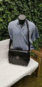 E491 PICARD zwart lederen collegetas / kantoortas zeer fraai, Minder dan 30 cm, -, Zwart, -