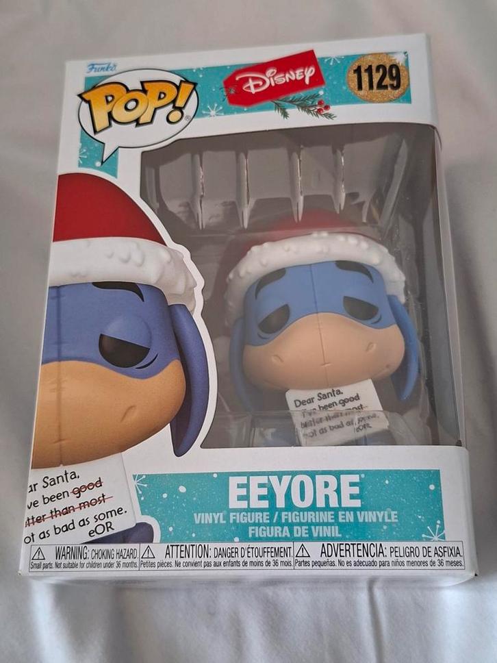 Funko pop 1129 Eeyore met kerstmuts, Winnie the Pooh, Verzamelen, Poppetjes en Figuurtjes, Nieuw, Ophalen of Verzenden