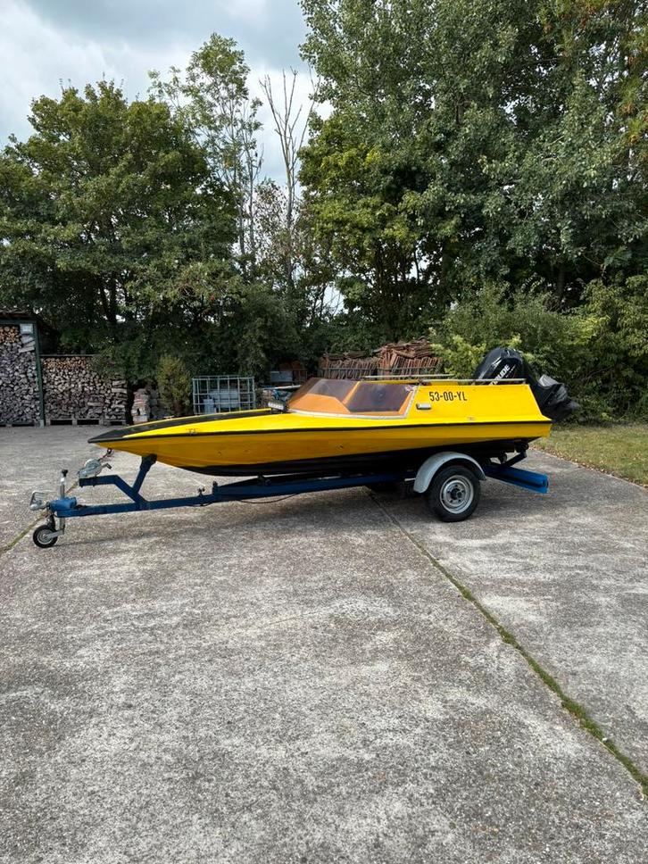 Speedboot met Evinrude motor + diverse extra’s, Watersport en Boten, Bootonderdelen, Zo goed als nieuw, Motor en Techniek, Motorboot