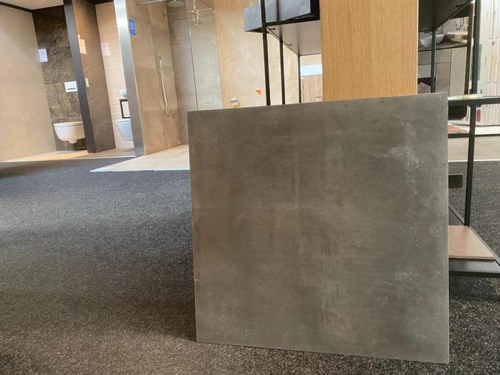 Uitverkoop tegel tegels 60 x 60 cm zwart donkergrijs actie, Doe-het-zelf en Verbouw, Tegels, Nieuw, Vloertegels, Keramiek, 60 cm of meer