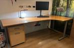 Groot bureau met los ladekastje, Ophalen of Verzenden, Gebruikt