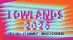 2x Lowlands Festival + camping ticket, Drie personen of meer, Juli