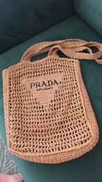 Prada strandtas, gebreide tas, shopper, Sieraden, Tassen en Uiterlijk, Tassen | Damestassen, Ophalen of Verzenden, Zo goed als nieuw