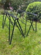 Zwarte schragen - Set van 2, Doe-het-zelf en Verbouw, Werkbanken, Ophalen of Verzenden, Gebruikt, 70 tot 120 cm, Inklapbaar