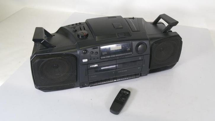 Philips AZ8404 Ghetto Blaster (Defect), Audio, Tv en Foto, Stereo-sets, Niet werkend, Cassettedeck, Cd-speler, Tuner of Radio