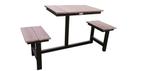 2 zits picknicktafel voor balkon, smalle duo tafel, Ophalen of Verzenden, Nieuw, Rechthoekig, Staal