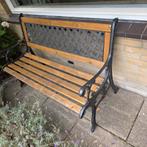 Tuinbankje gietijzer / hout, Tuin en Terras, Tuinbanken, Ophalen, Gebruikt, Hout