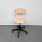 Set 2x Houten bureaustoelen - beuken - in hoogte verstelbaar, Ophalen of Verzenden, Nieuw, Bruin