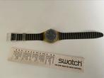 Swatch horloge zwart met datum, Overige merken, Overige materialen, Ophalen of Verzenden, Polshorloge