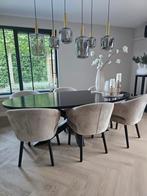 Ovale Eettafel + 6 Richmond Stoelen, Huis en Inrichting, Ophalen, 100 tot 150 cm, 200 cm of meer, Zo goed als nieuw