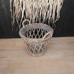 Grote rieten mand in Ibiza stijl, Huis en Inrichting, Woonaccessoires | Schalen en Manden, Ophalen, Gebruikt, Mand, Rond